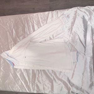 White Tommy Hilfiger button up top.